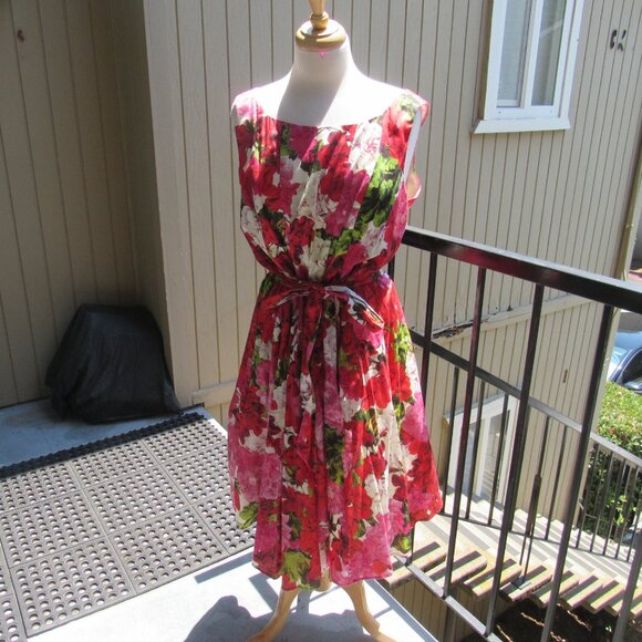 #148  WOMEN'S FLORAL SUMMER DRESS BY PHASE EIGHT (SIZE 14US / 18UK) - Picture 1 of 4